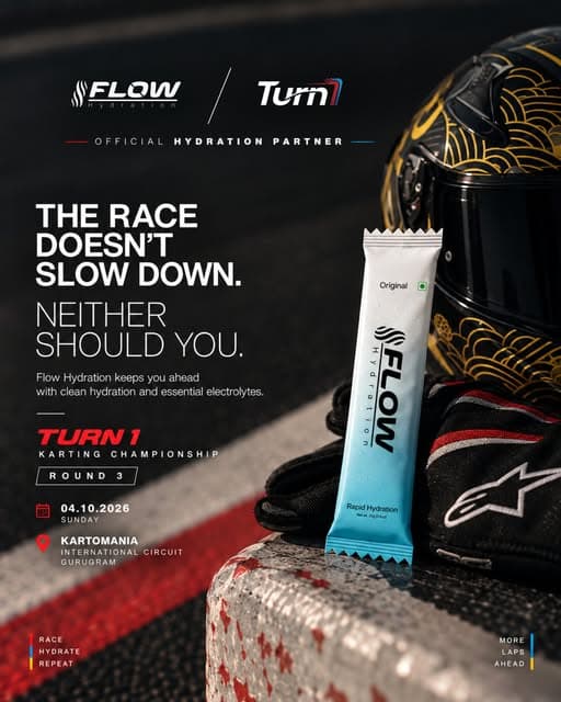 Flow as official hydration partner of the Turn 1 karting championship