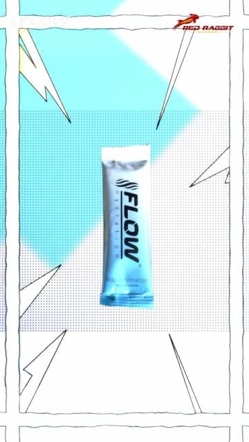Flow sachet artwork for Red Rabbit Racers